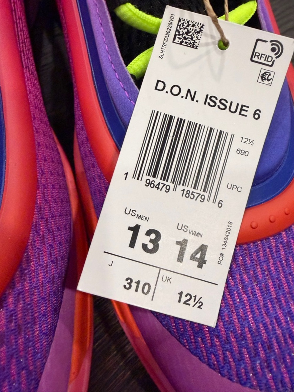 Adidas D.O.N. Issue #6 Purple Burst men’s size 13 new - Picture 6 of 10